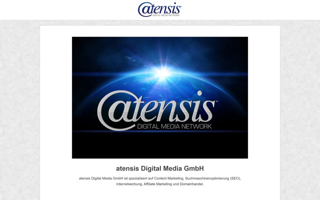 Atensis Digital Group Homepage