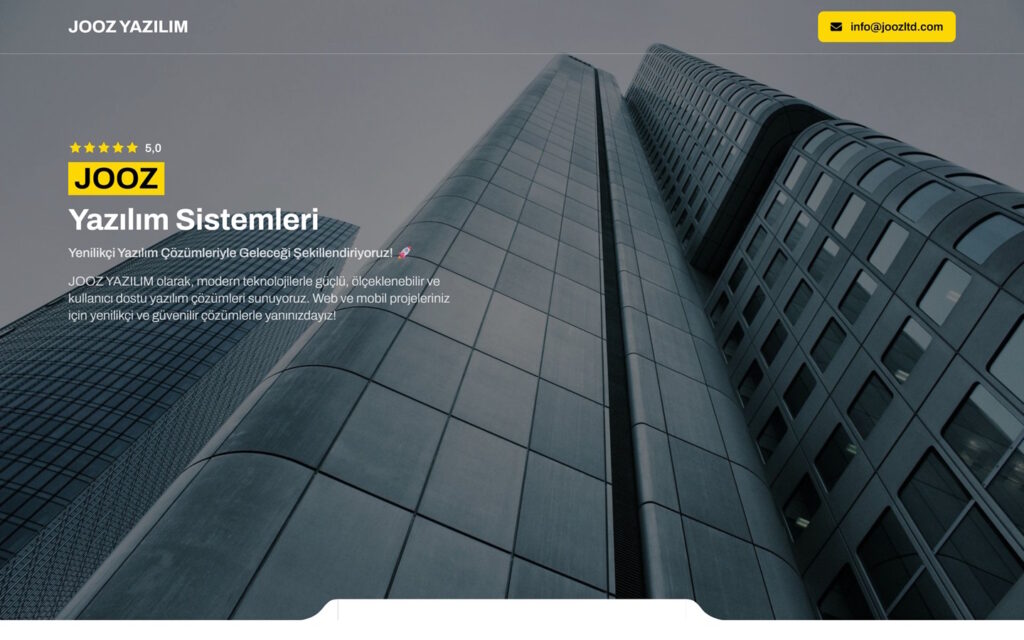JOOZ YAZILIM Webseite
